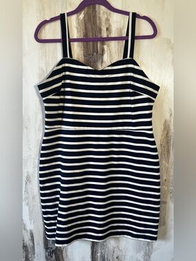 Old Navy Blue & White Striped Dress Size XL